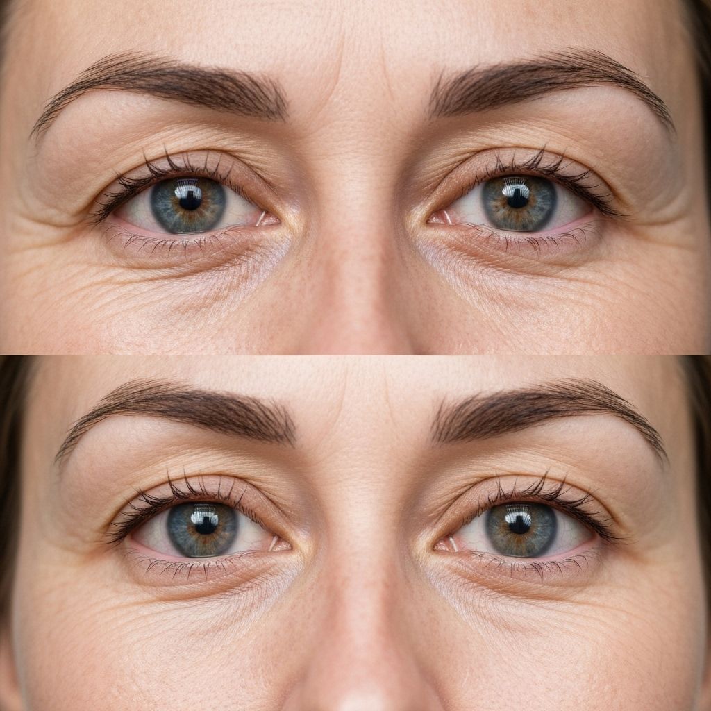 Resultados antes e depois - Redução de rugas